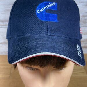 CUMMINS Go USA Hat Cap With U.S. Flag Patch Adjustable Blue NEW